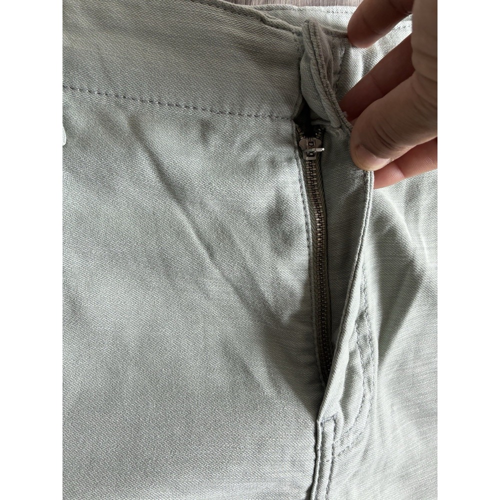 Pilcro Vintage Bow Full-Length Barrel Pants Sage Green Size 28 Anthropologie - Picture 14 of 16